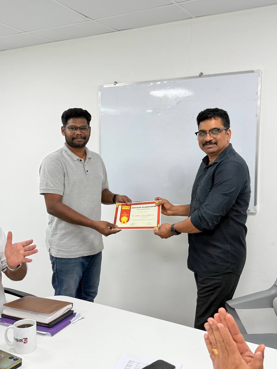 August75 internal team working together